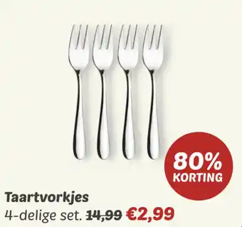 Dekamarkt Taartvorkjes 4-delige set. aanbieding