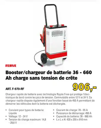 Toolspecial Ferve Booster/chargeur de batterie 36-660Ah charge sans tension de crete | F-970-RF aanbieding