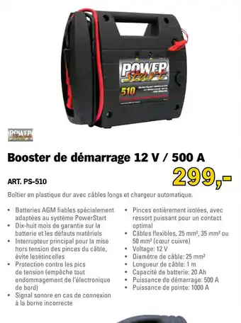 Toolspecial Power Start Booster de demarrage 12V / 500A | PS-510 aanbieding