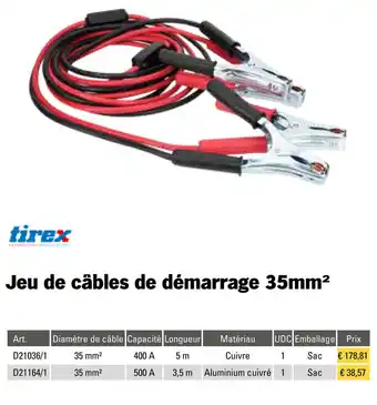 Toolspecial Tirex Jeu de cables de demarrage 35mm2 | D21036/1 aanbieding