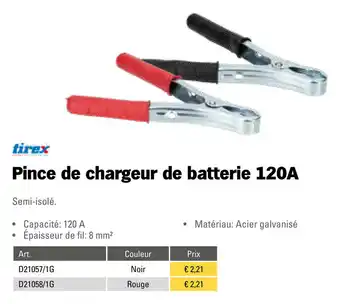 Toolspecial Tirex Pince de chargeur de batterie 120A | D21057/1G aanbieding