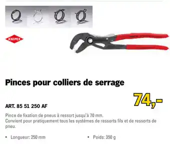 Toolspecial Knipex Pinces pour coliers de serrage | 85 51 250 AF aanbieding