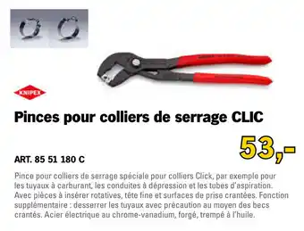 Toolspecial Knipex Pinces pour coliers de serrage CLIC | 85 51 180 C aanbieding