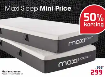 Beddenreus Maxi matrassen Pocket of Foam 90x200 cm aanbieding