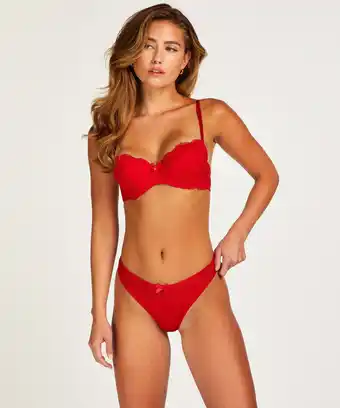 Hunkemoller Hunkemöller string teddy rood aanbieding