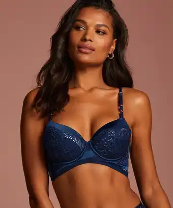 Hunkemoller Hunkemöller voorgevormde beugel bh lara blauw aanbieding