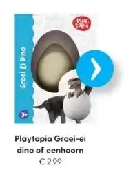 Albert Heijn Playtopia groei-ei dino of eenhoorn € 2.99 aanbieding