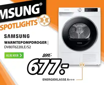 Expert SAMSUNG Warmtepompdroger | DV80T6220LE/S2 aanbieding