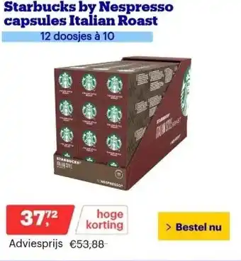 Bol.com Starbucks by nespresso capsules italian roast aanbieding