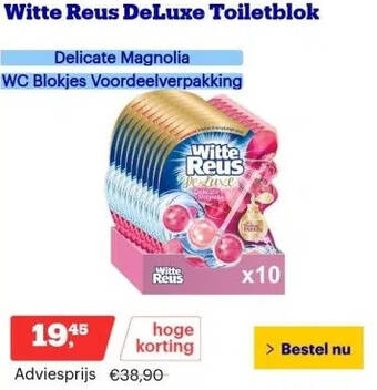 Bol.com Witte reus deluxe toiletblok aanbieding
