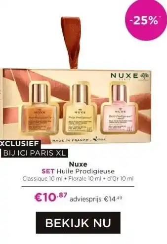 ICI Paris XL Nuxe aanbieding