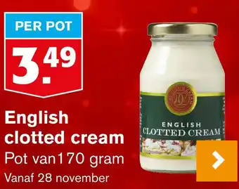 Hoogvliet English clotted cream aanbieding