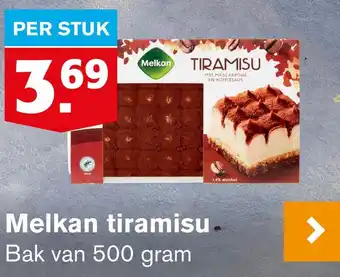 Hoogvliet Melkan tiramisu. aanbieding