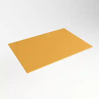 Sanitairwinkel.nl Mondiaz top 30 topblad - 40x30x0.9cm - geschikt voor afdekplaat - solid surface - ocher aanbieding