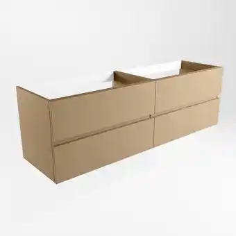 Sanitairwinkel.nl Mondiaz vica wastafelonderkast - 160x45x50cm - 4 lades - uitsparing links en rechts - softclose - oro aanbieding