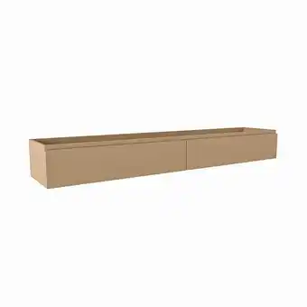 Sanitairwinkel.nl Mondiaz foge wastafelonderkast - 200x41x25cm - 2 lades - softclose - oro aanbieding