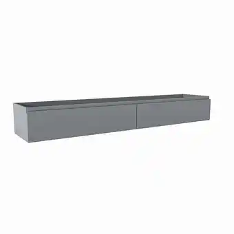 Sanitairwinkel.nl Mondiaz foge wastafelonderkast - 190x41x25cm - 2 lades - uitsparing links en rechts - softclose - plata aanbieding