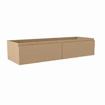 Sanitairwinkel.nl Mondiaz foge wastafelonderkast - 120x41x25cm - 2 lades - uitsparing links - softclose - oro aanbieding