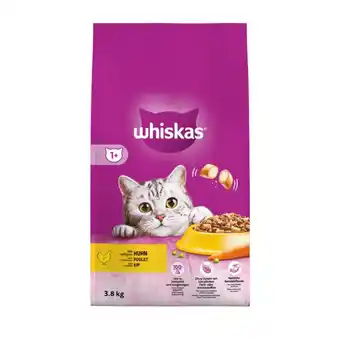 Welkoop Whiskas 1+ adult droge brokjes - kattenvoer - kip - 3,8 kg aanbieding