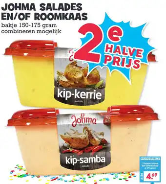 Boon`s Markt Johma salades en/of roomkaas aanbieding