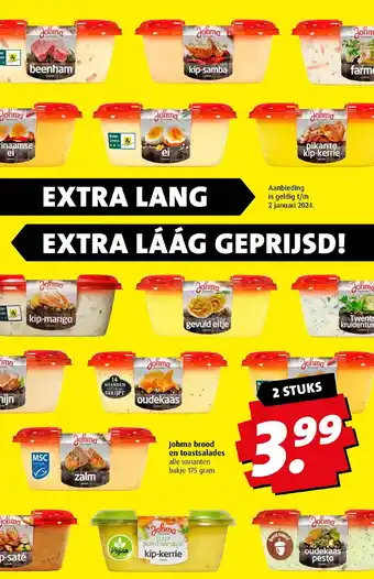 Boni Johma brood en toastsalades aanbieding