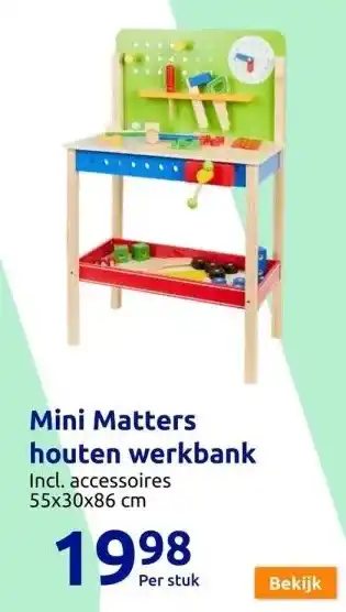 Action Mini matters houten werkbank aanbieding