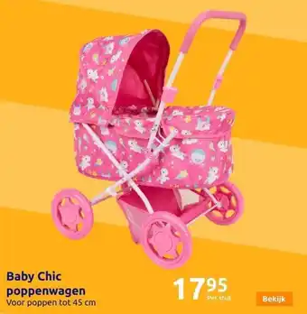 Action Baby chic poppenwagen aanbieding