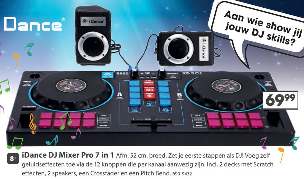 iDance DJ Mixer Pro 7 in 1 aanbieding bij Top1Toys
