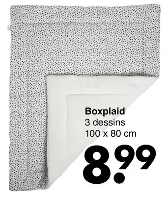 Wibra Boxplaid  100 x 80 cm aanbieding