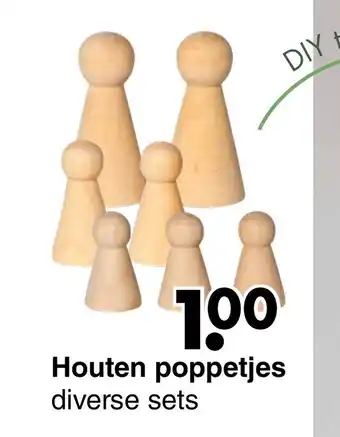 Wibra Houten Poppetjes aanbieding