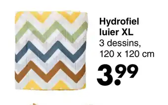 Wibra Hydrofiel Luier XL 120 x 120 cm aanbieding