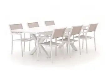 Kees Smit Bellagio roma/pavello 180cm dining tuinset 7-delig uitschuifbaar aanbieding
