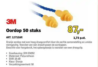 Toolspecial 3M Oordop 50 Stuks aanbieding