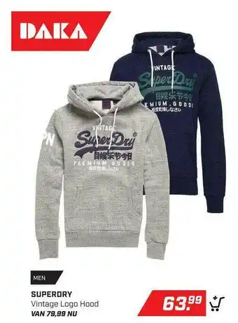 Daka Sport Superdry Vintage Logo Hood aanbieding