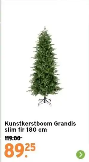 GAMMA Kunstkerstboom grandis slim fir 180 cm aanbieding