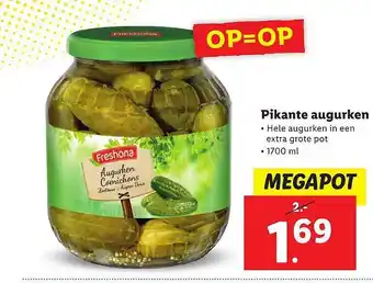 Lidl Freshona Pikante Augurken aanbieding