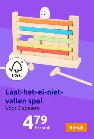 Action Laat-het-ei-nietvallen spel aanbieding