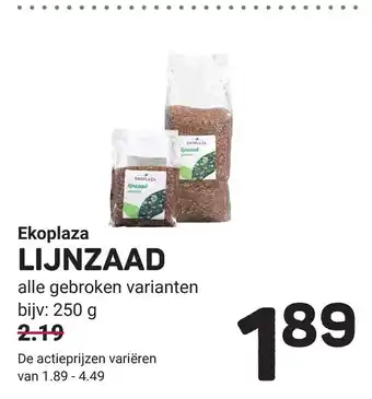 Ekoplaza Ekoplaza lijnzaad aanbieding