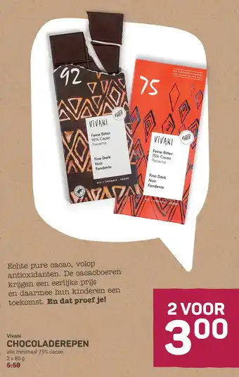 Ekoplaza Vivani chocoladerepen aanbieding