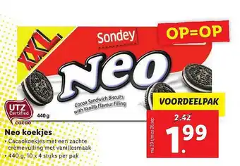 Lidl Sondey Neo Koekjes aanbieding