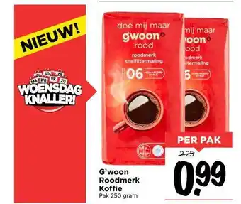 Vomar Voordeelmarkt G'woon Roodmerk Koffie aanbieding