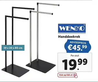 Lidl Wenko® Handdoekrek aanbieding