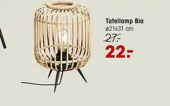 Kwantum Tafellamp Bia aanbieding