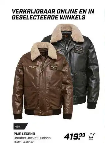 Daka Sport PME Legend Bomber Jacket Hudson Ruff Leather aanbieding