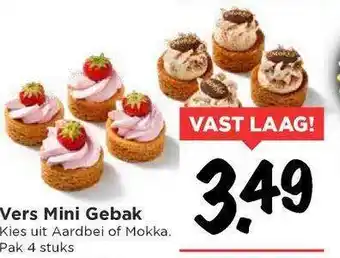 Vomar Voordeelmarkt Vers Mini Gebak Aardbei Of Mokka aanbieding