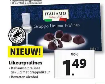 Lidl Italiamo Likeurpralines aanbieding