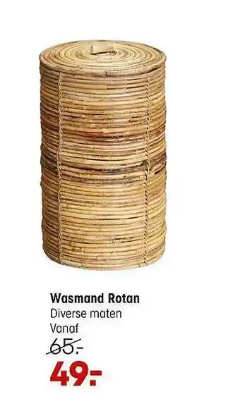 Kwantum Wasmand Rotan aanbieding