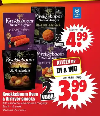 Dirk Kwekkeboom Oven of Airfryer snacks 2*4-12st aanbieding