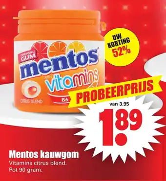 Dirk Mentos Vitamins gum 90g aanbieding