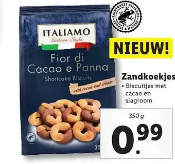 Lidl Italiamo Zandkoekjes aanbieding